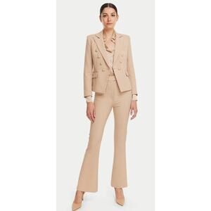 Generation Love Delilah Crepe Blazer Jacket Double Breasted Peak Lapel Camel XXL